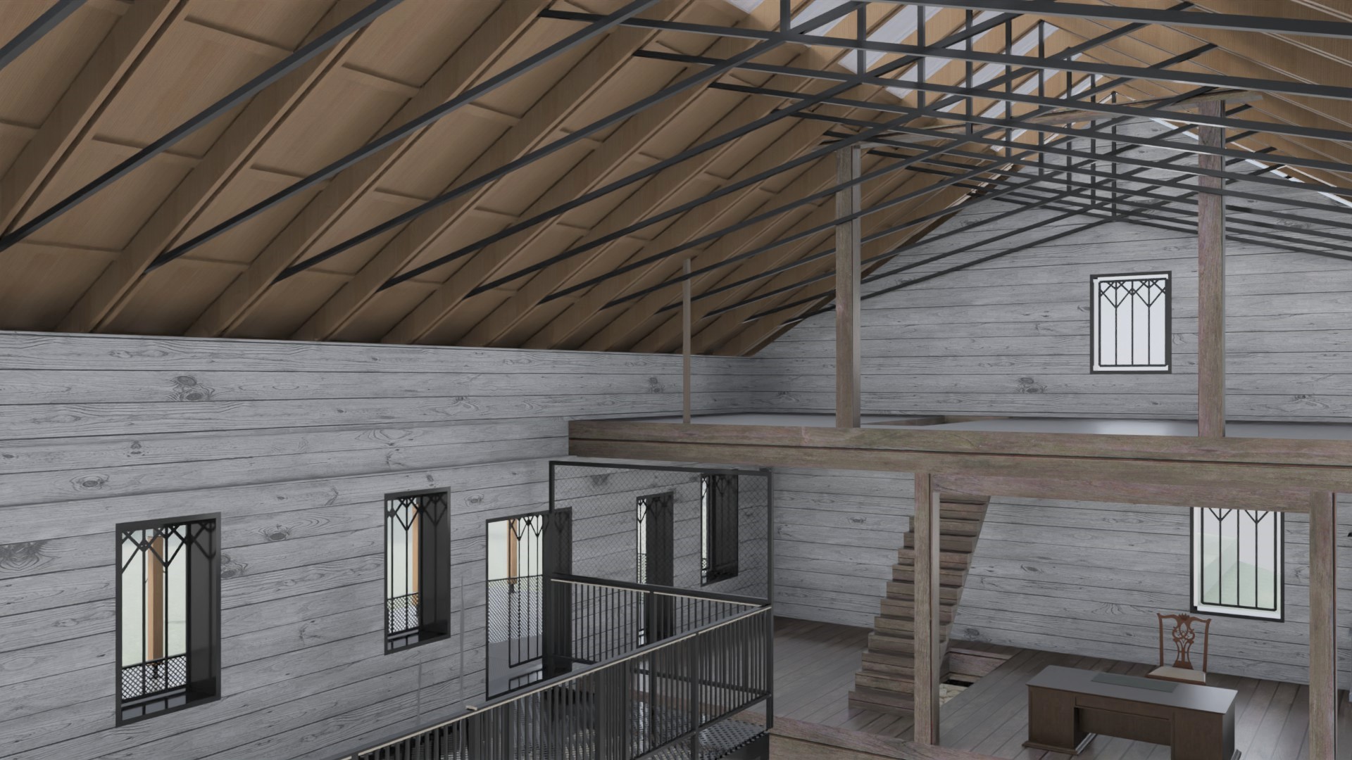 Architect view of the Interior - Logan's Mill