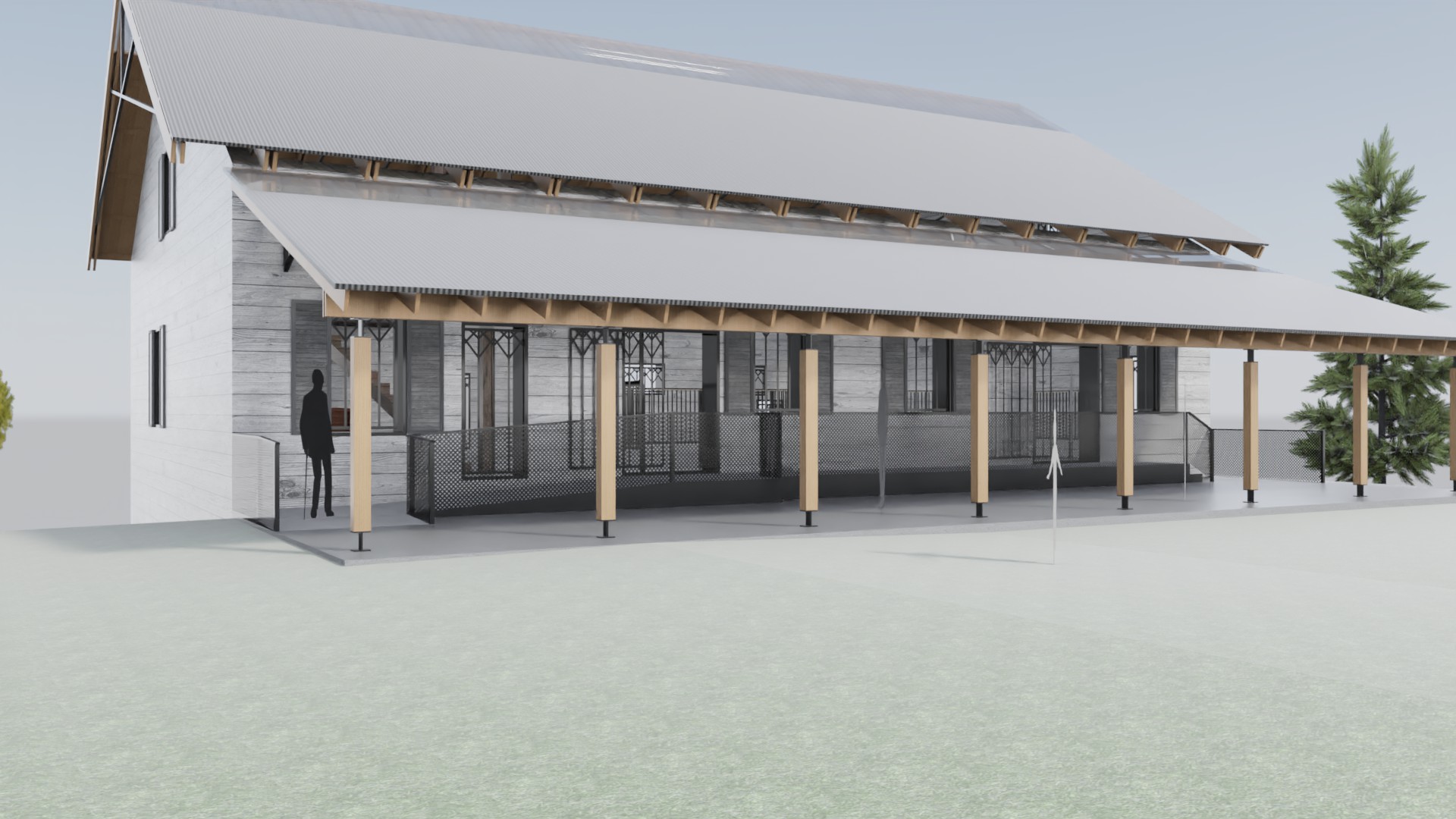 Architect view of the Logan's Mill - front