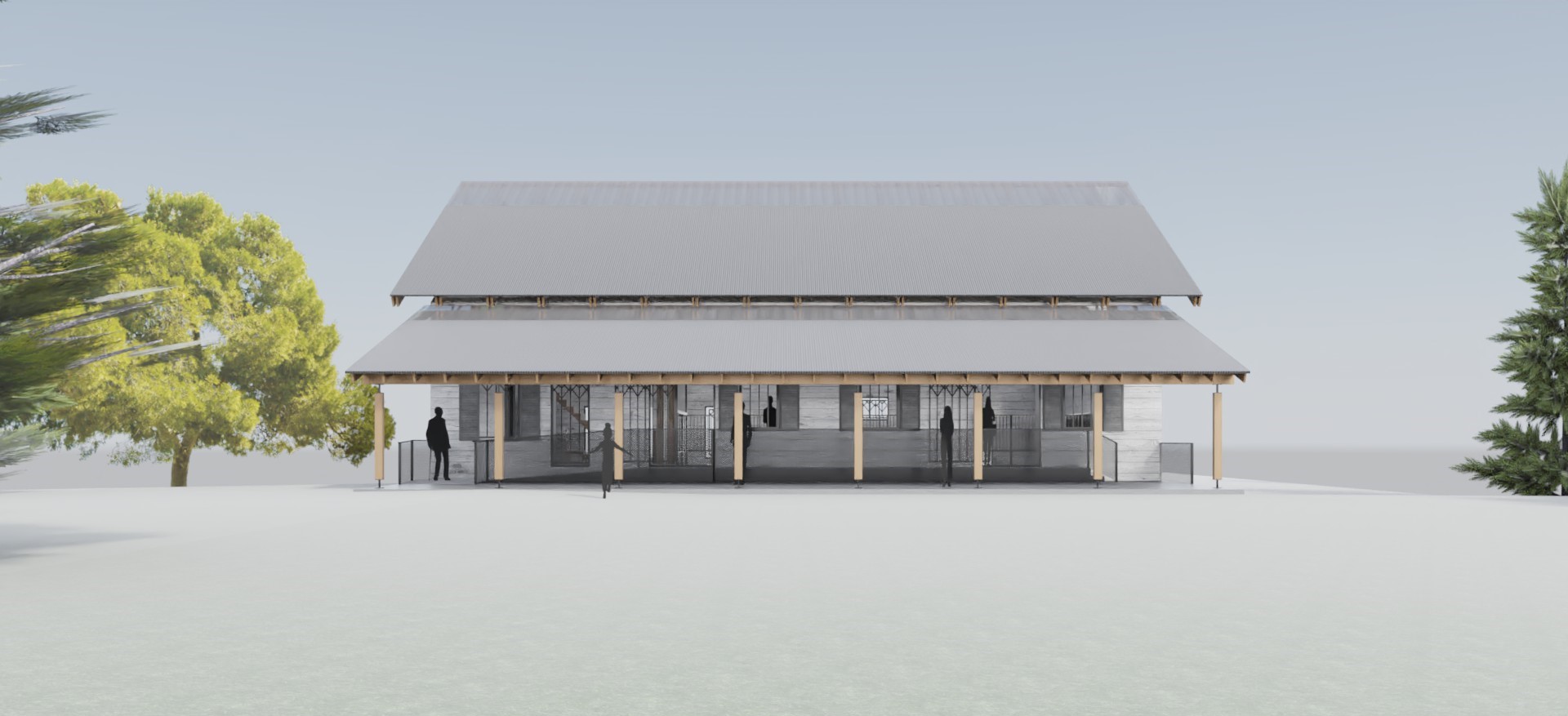 Architect view of the Logan's Mill - Front View