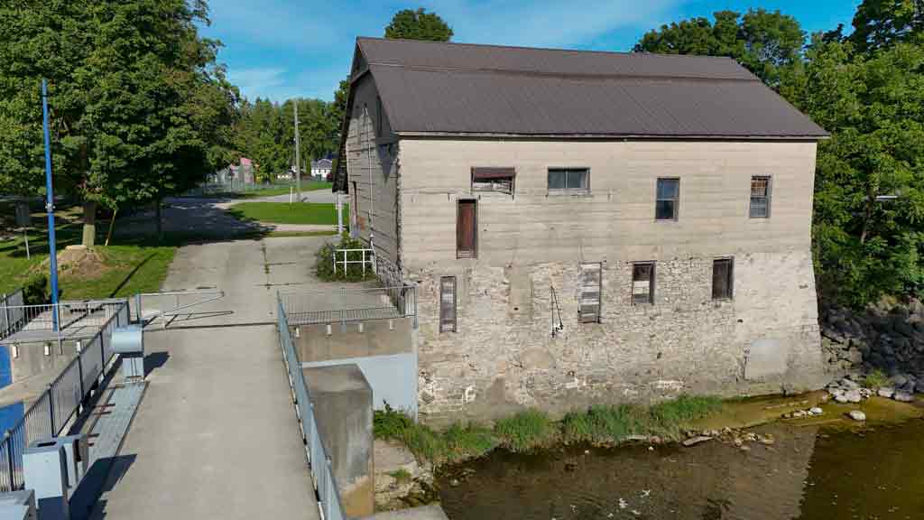 View of the Logan's Mill from the dam
